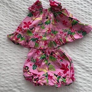 Hawaiian Pink Floral Baby Outfit